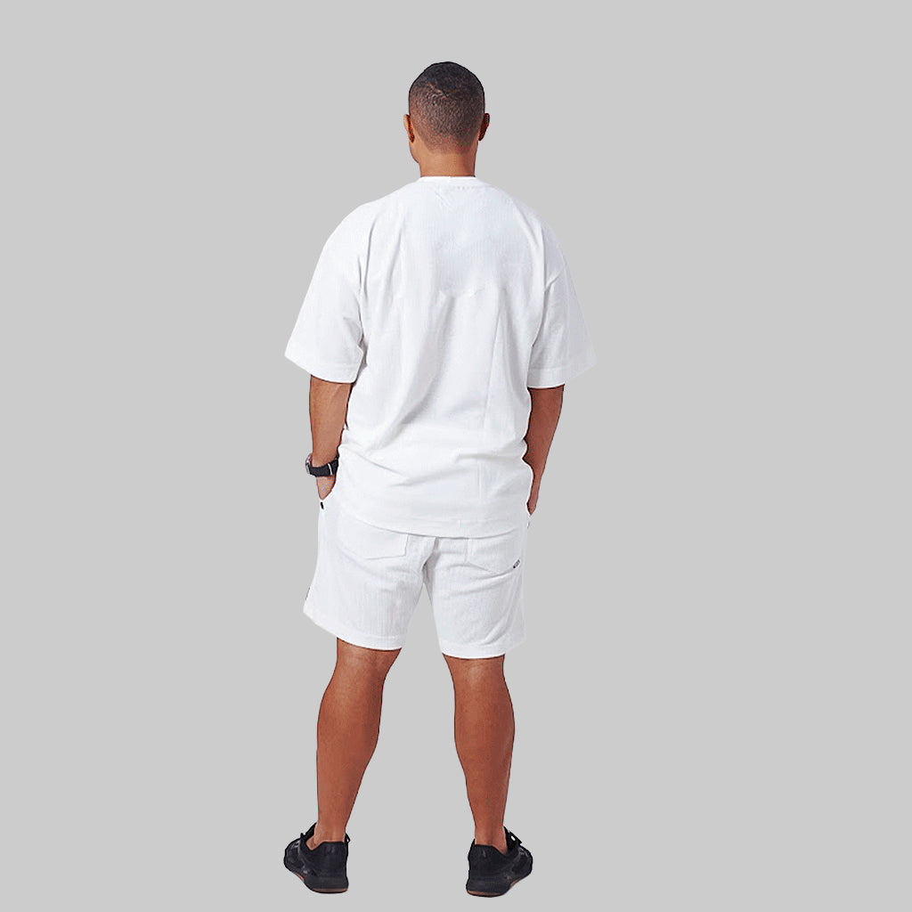 Conjunto Masc texturizado BScross - Branco