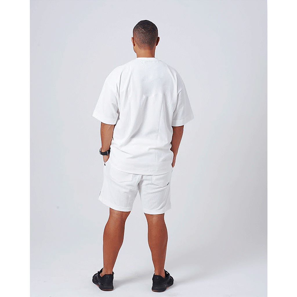 Conjunto Masc texturizado BScross - branco
