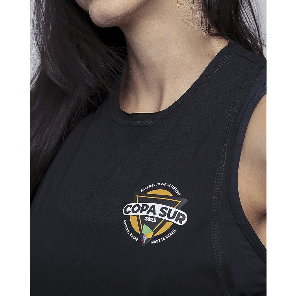 Regata Fem Logo Copa Sur - Preto