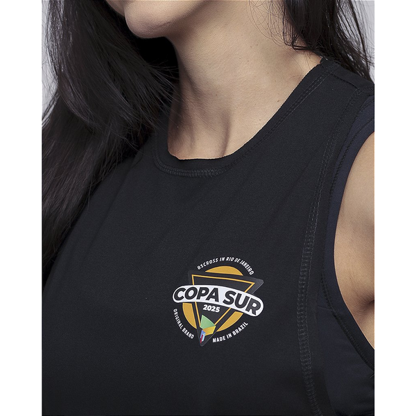 Regata Fem Logo Copa Sur - Preto