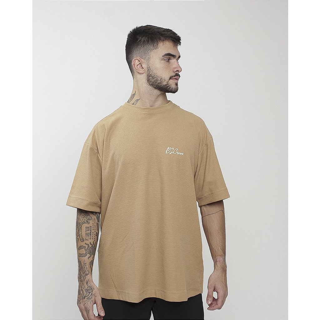 Camiseta Mas. Big Oversized BS Original - Castanho