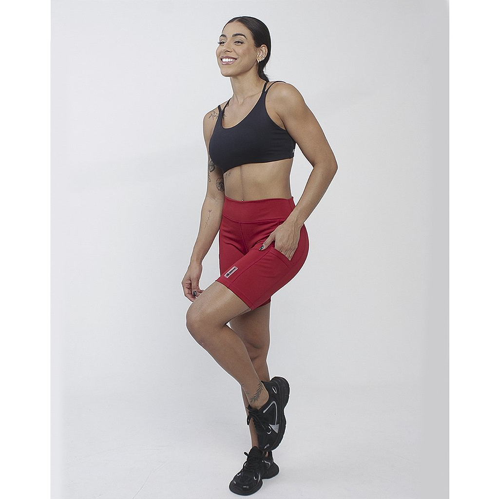 Bermuda Fem. BS Run - Urber Vermelho