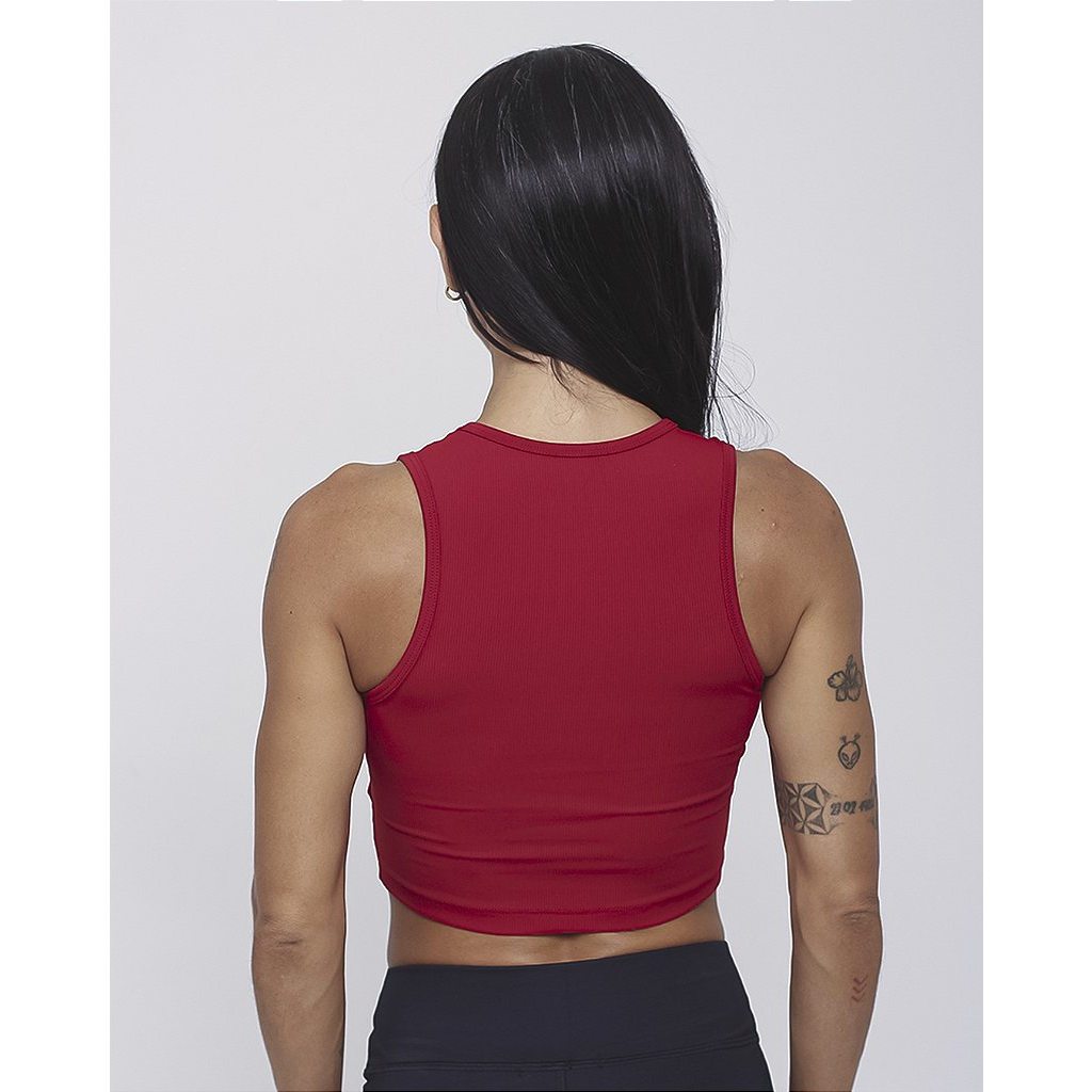 Cropped em Ribana Canelada - Rubi