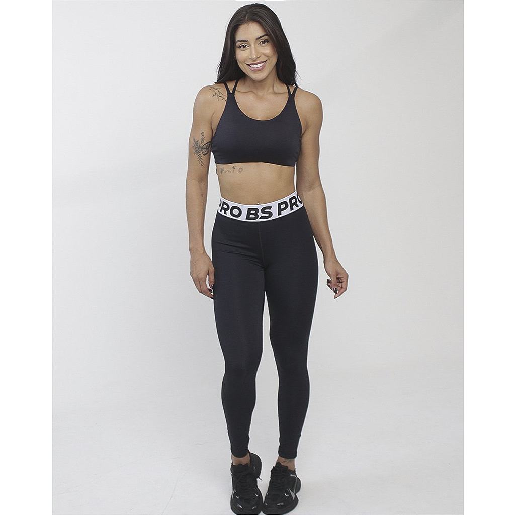 Top Alça Dupla Cruzada - Preto