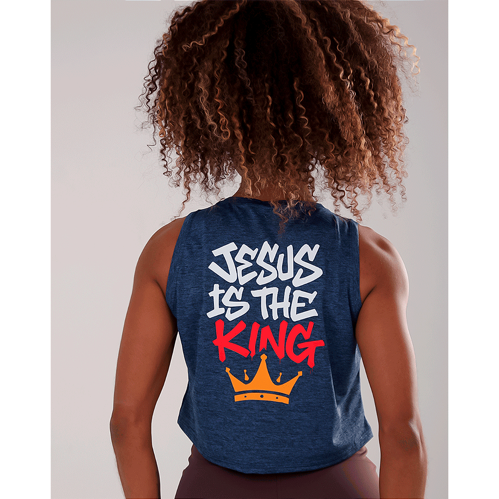 Cropped Jesus Is King Bs - Azul
