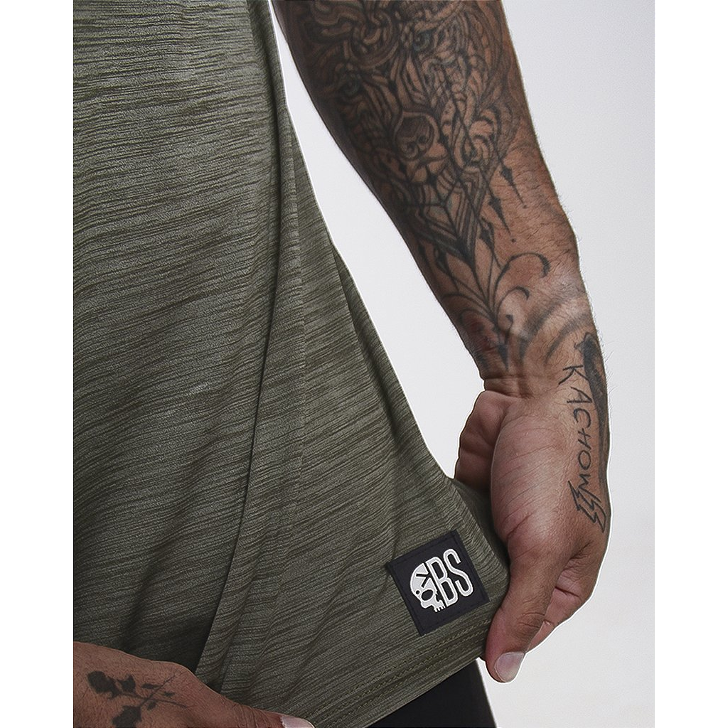 Cam Masc Bs Caveira - Verde Militar