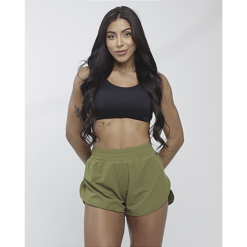 Short Corrida C/ Short Interno - Avocado