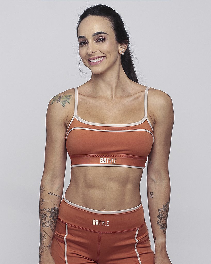 Top c/ Alças com Debrum - Brick