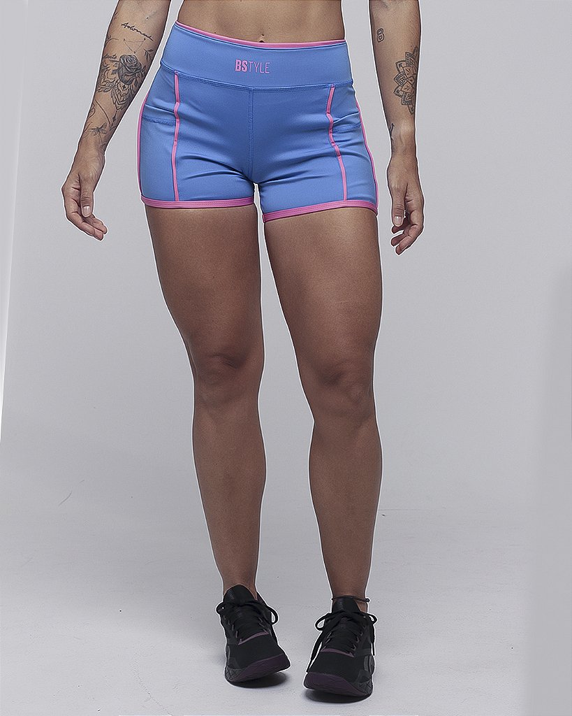 Short Intermediário c/ Bolso e Debrum - Azul Capri