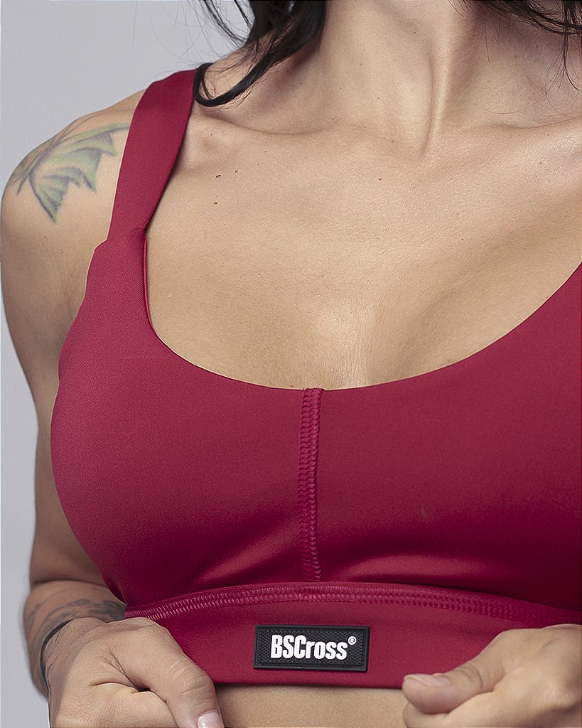 Top alça c/ elástico coberto - Vermelho