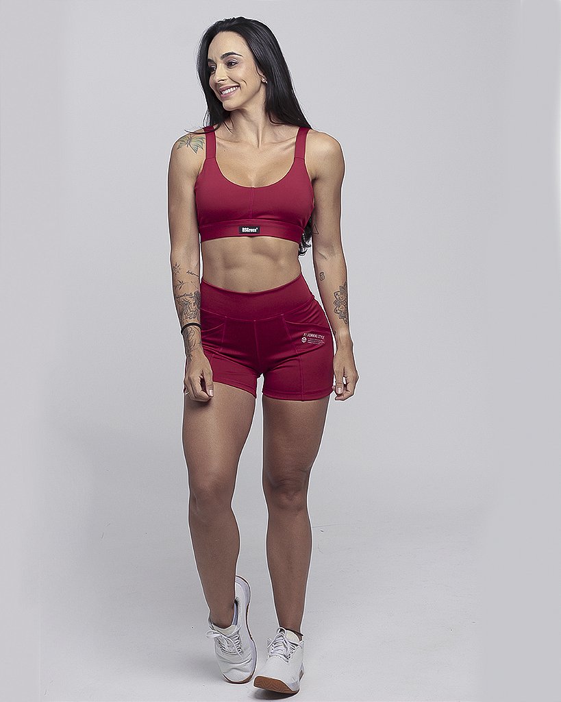 Short Fem Corrida - Vermelho