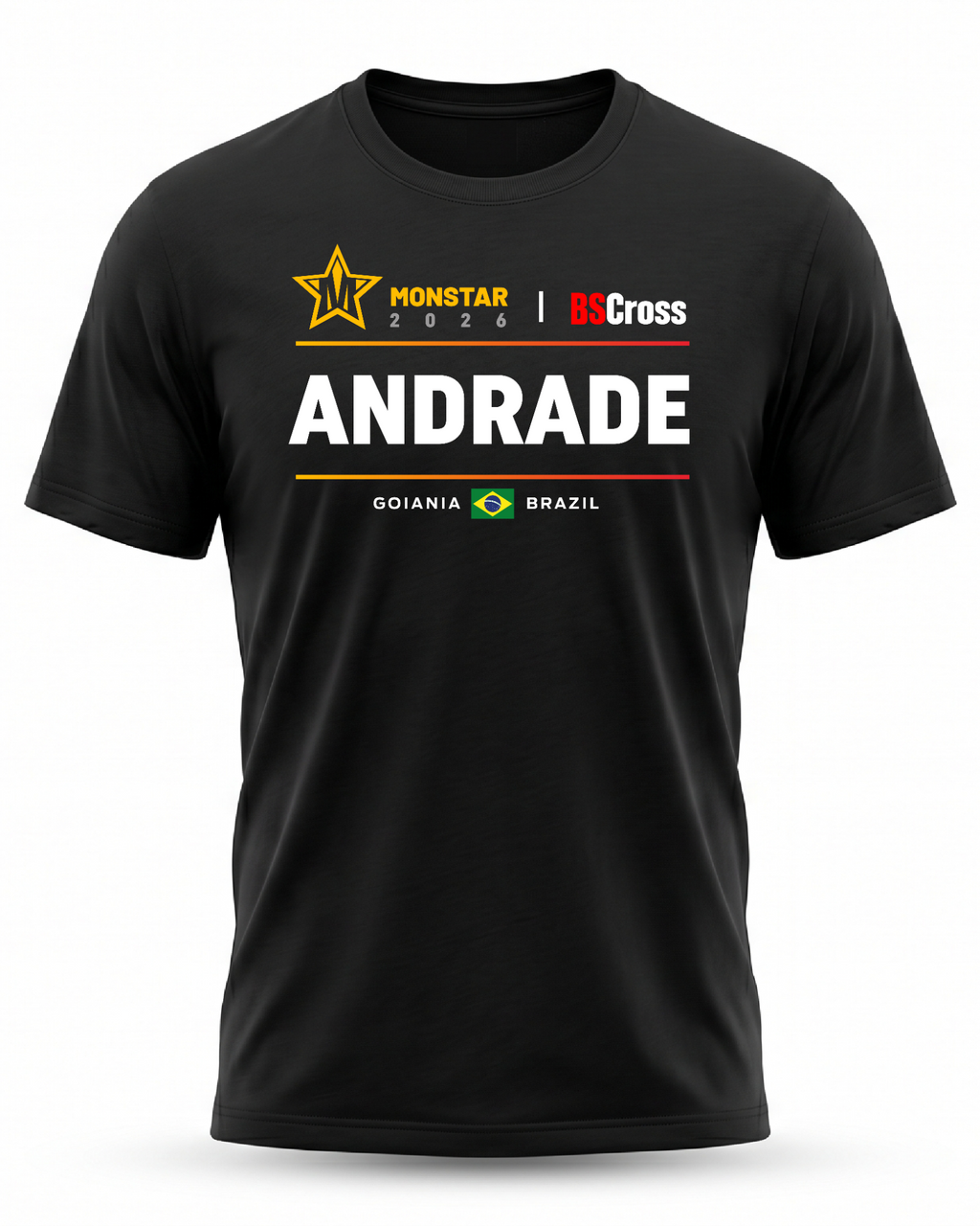 Camiseta Masculina Personalizável - Monstar - BSCross - Preta