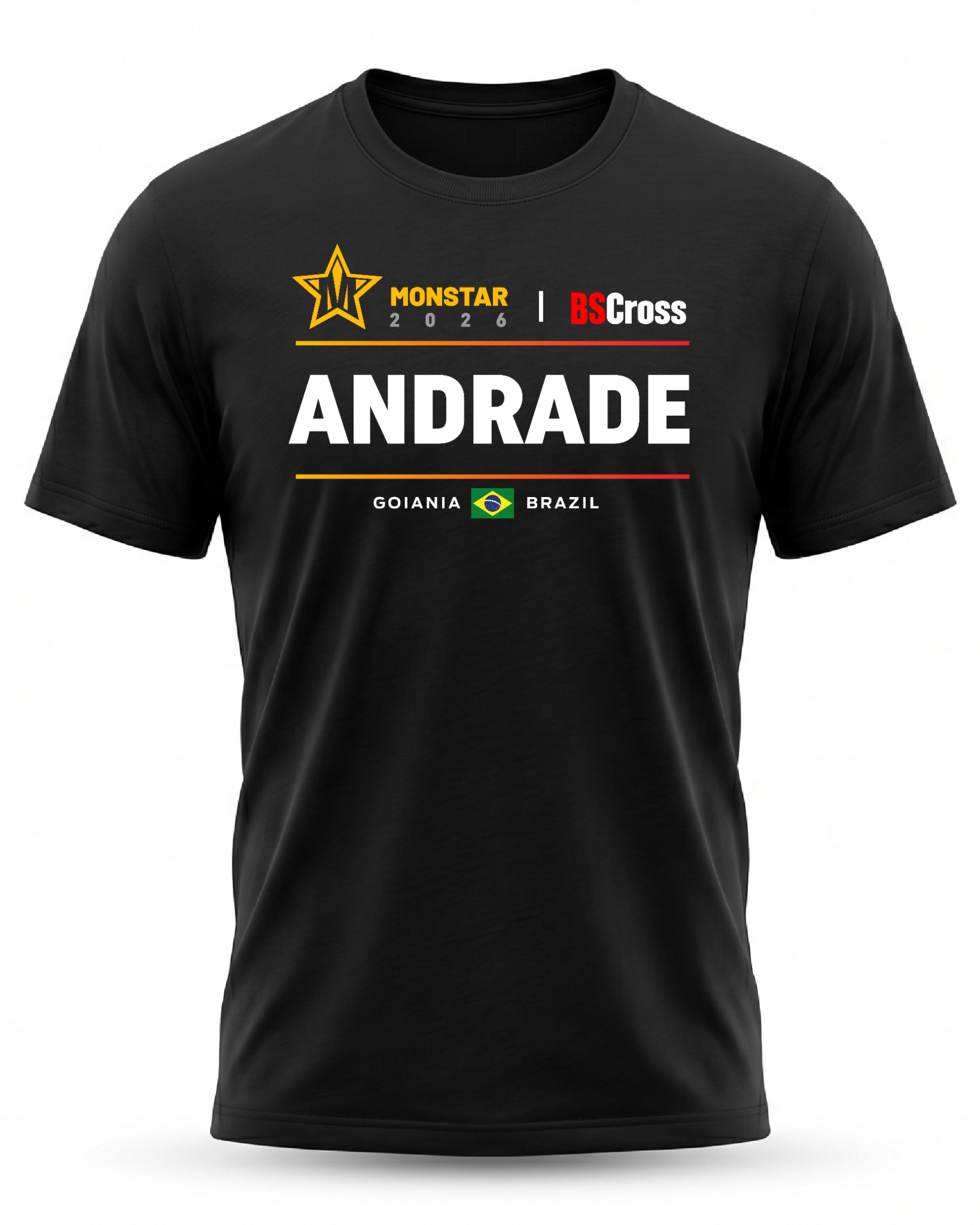 Camiseta Masculina Personalizável - Monstar - BSCross - Preta