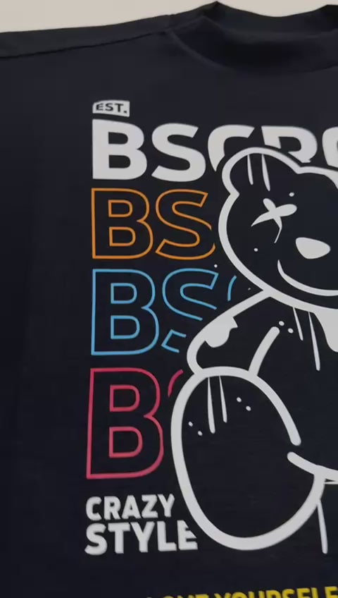 Oversized Exclusive - Ursinho Colorido Preta
