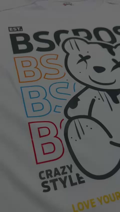 Oversized Exclusive - Ursinho Colorido Branca