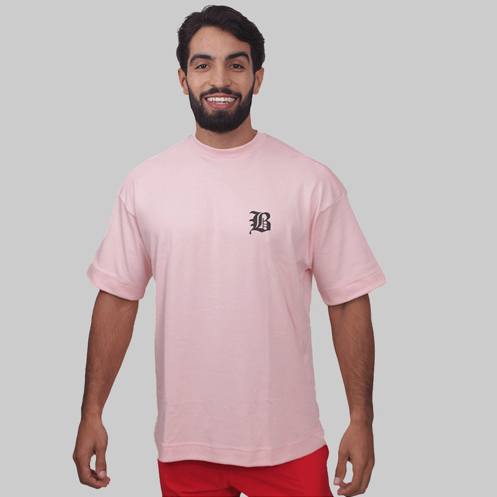 Camiseta Mas. Big Oversized BScross - Rosa