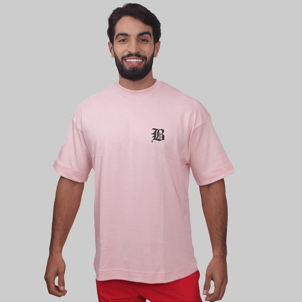 Camiseta Mas. Big Oversized BScross - Rosa