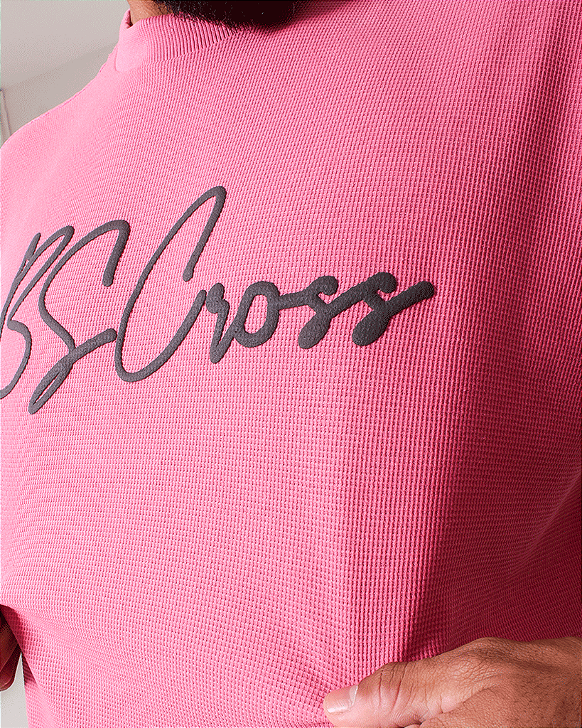 Camiseta Mas. Big Oversized BS Assinatura - Rosa Azaleia