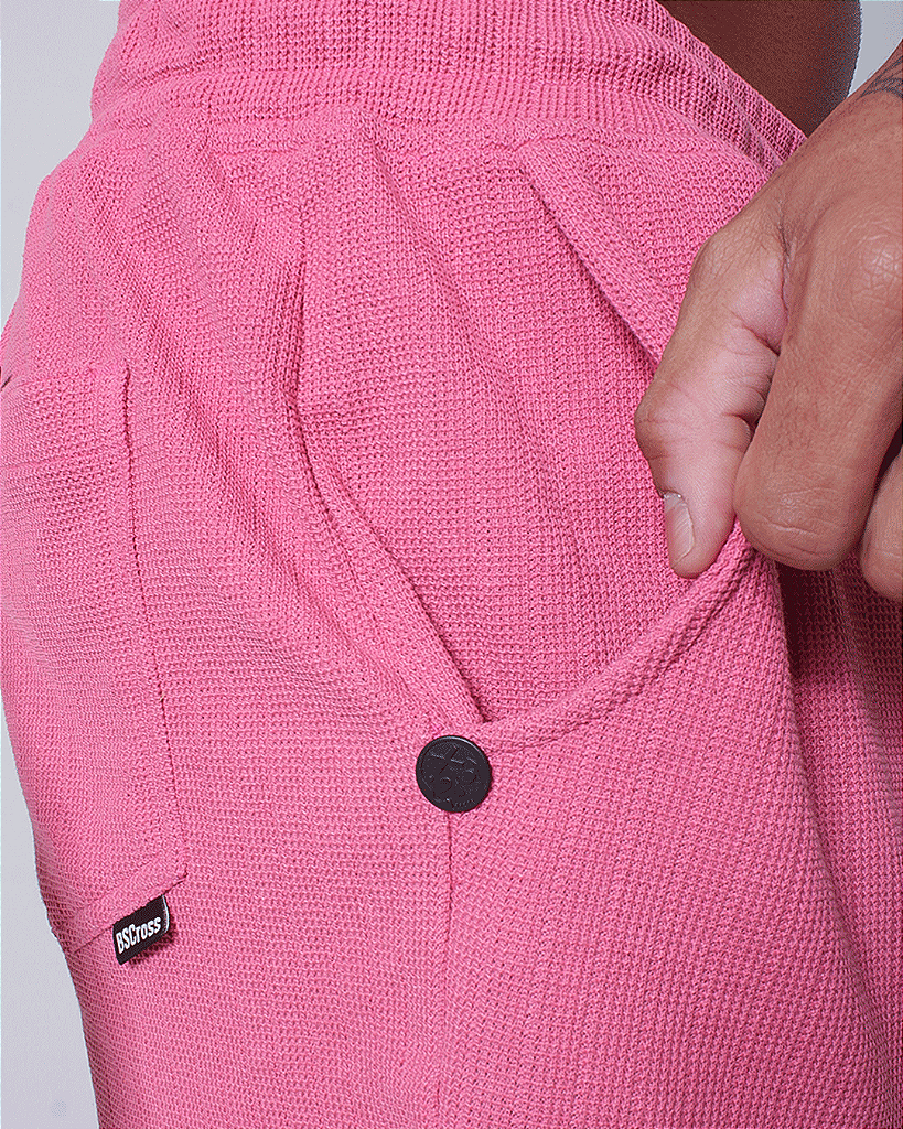 Short masc C/ Malha Trabalhada - Rosa Azaleia