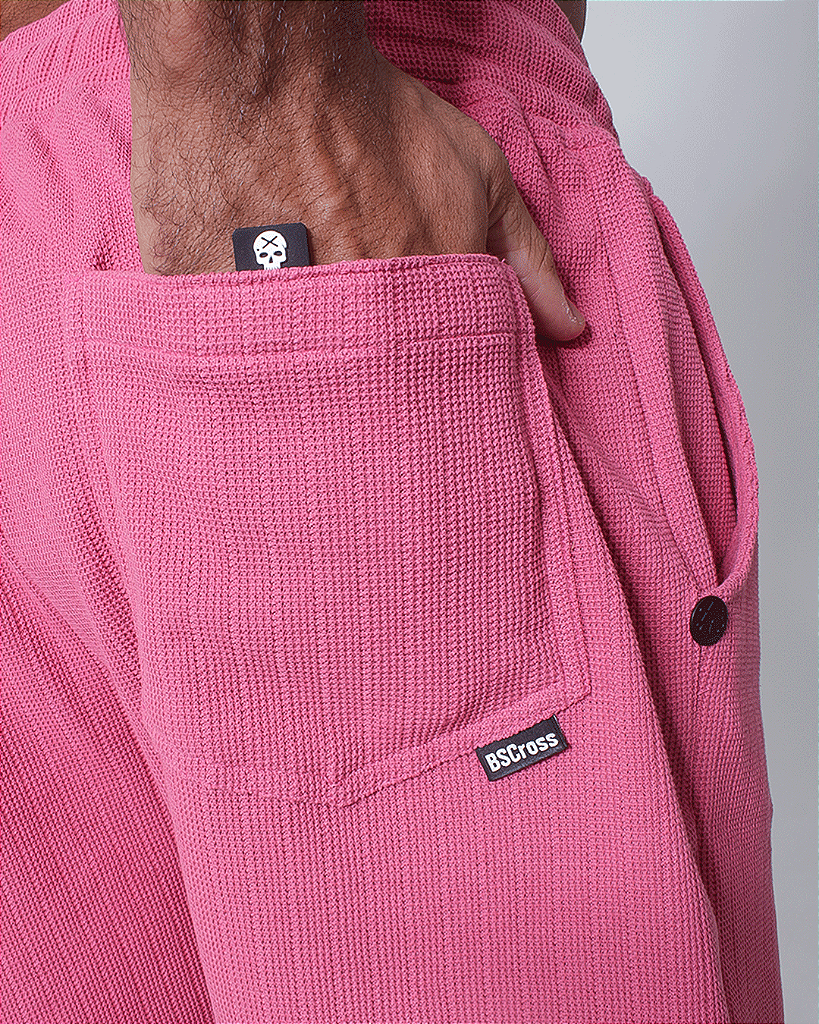 Short masc C/ Malha Trabalhada - Rosa Azaleia