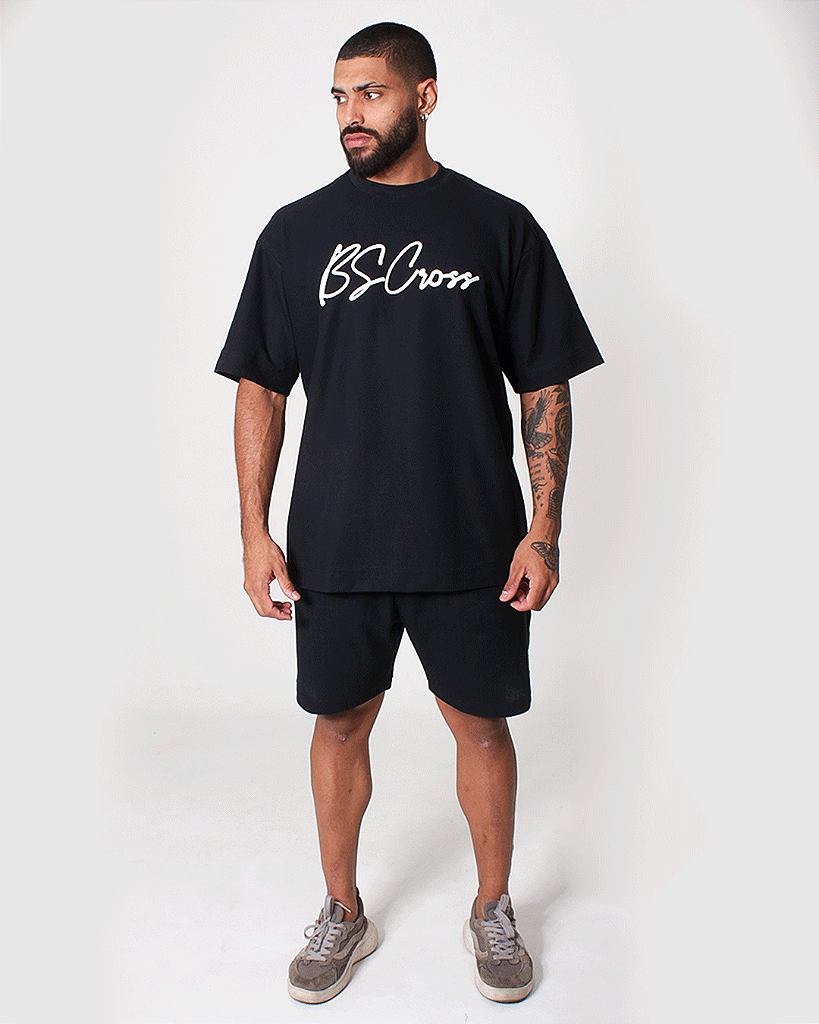 Big Oversized BS Assinatura Preto