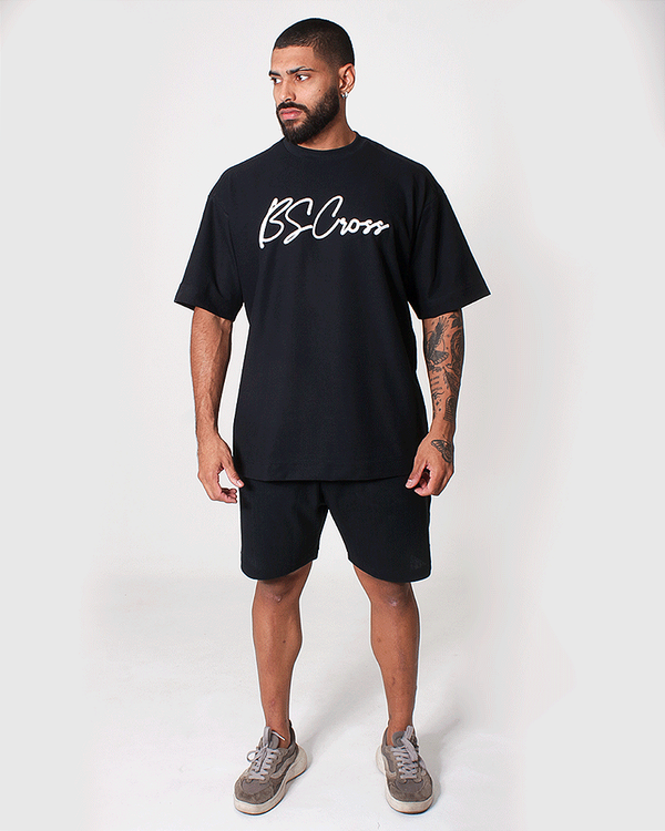 Big Oversized BS Assinatura Preto