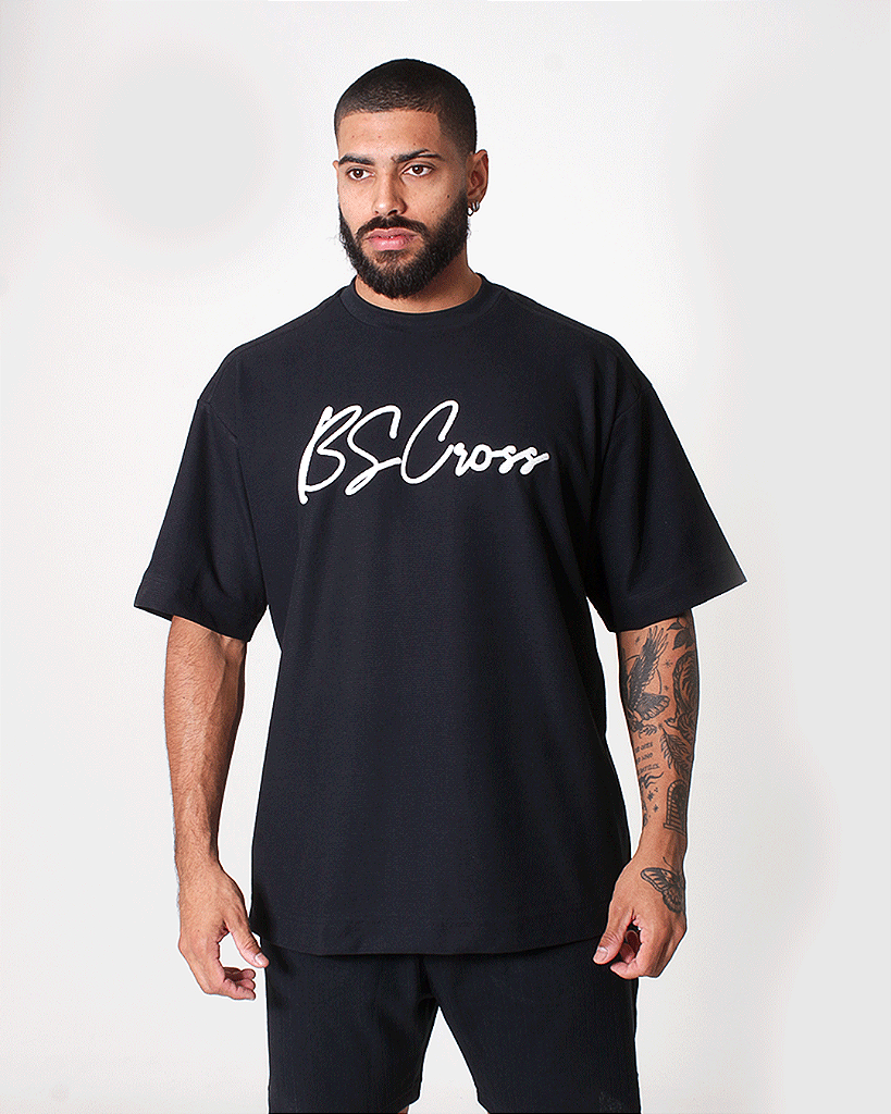 Big Oversized BS Assinatura Preto