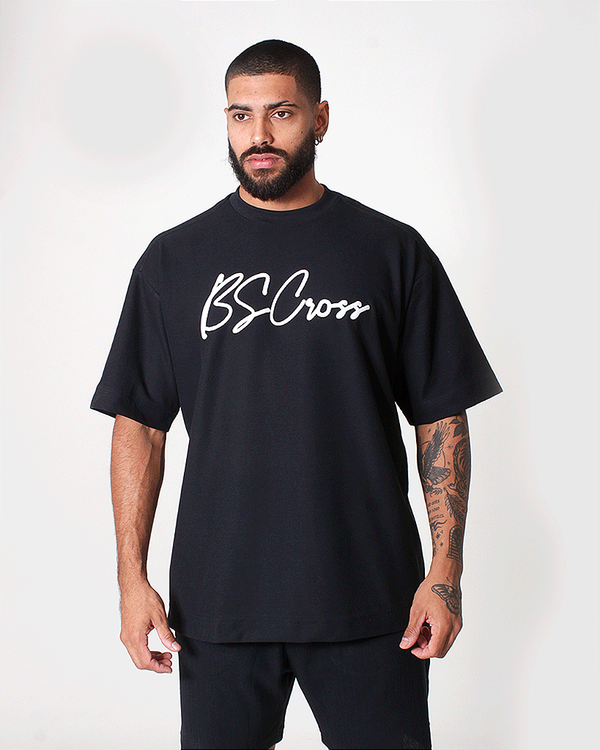 Big Oversized BS Assinatura Preto