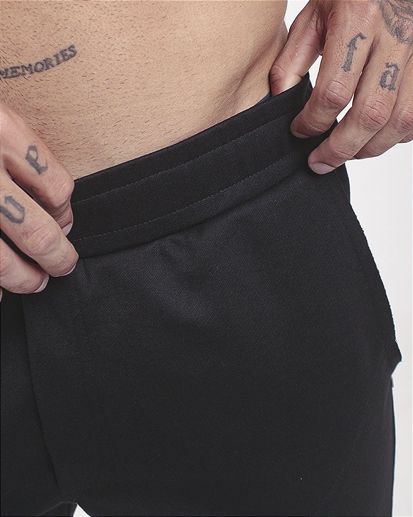 Short Masc c/ Bolso a Fio - Preto