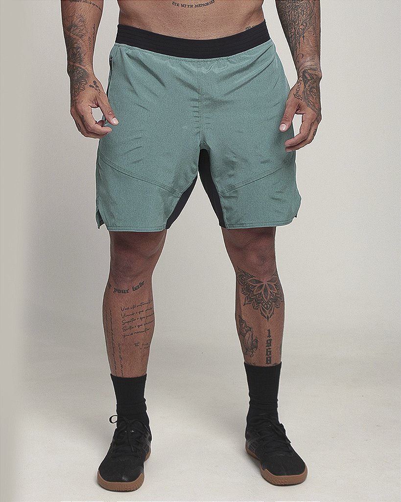 Short Masc c/ Bolso e Zíper - Verde