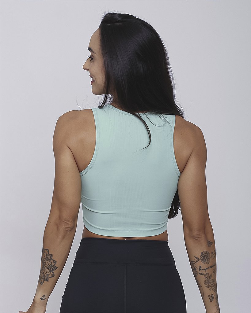 Cropped em Ribana Canelada - Teos