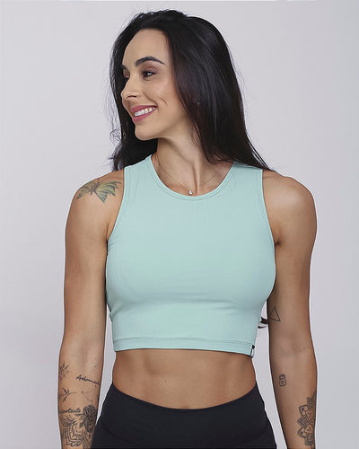 Cropped em Ribana Canelada - Teos