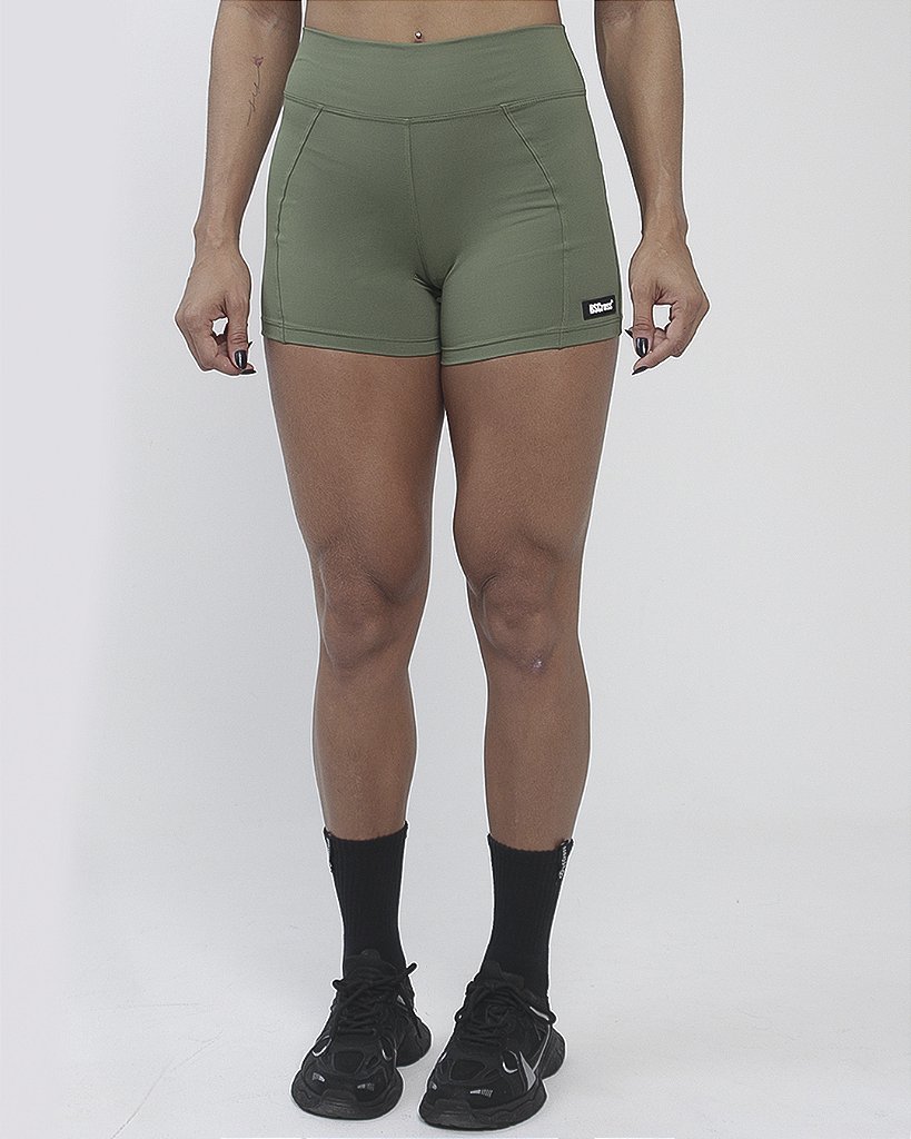 Short fem Inte Levanta Bumbum - Verde Militar