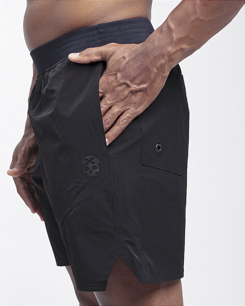 Short Com Recortes Bs - Preto