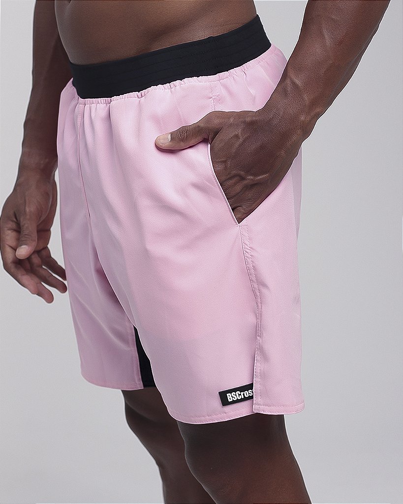 Short Masc Tactel Cos Estreito - Rose