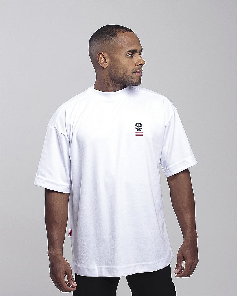 Cam Big Oversized BS Skull Love - Branco