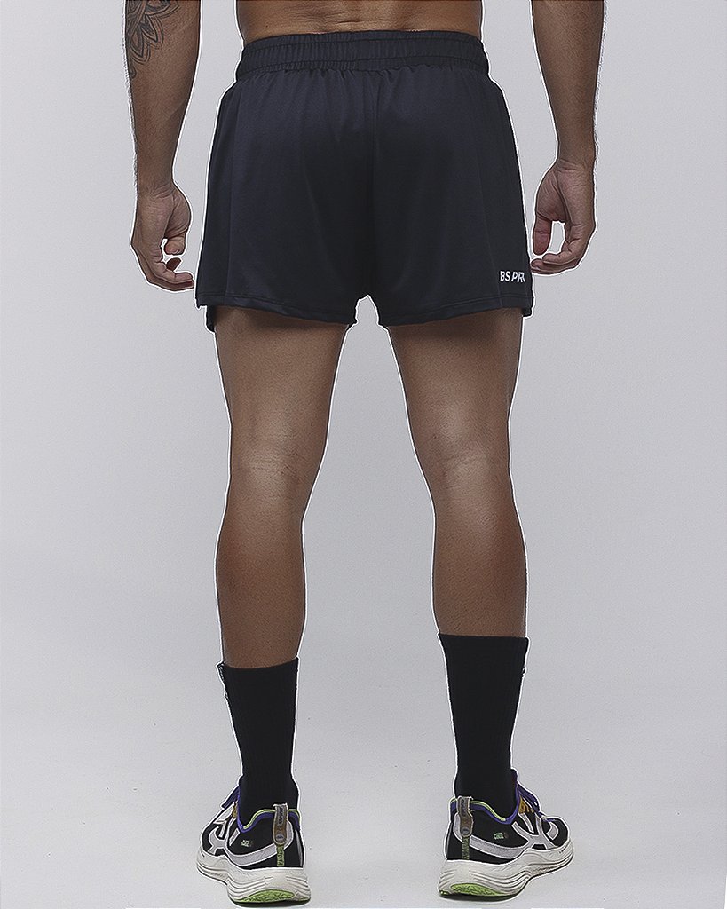 Short Masc Híbrido Running - Preto