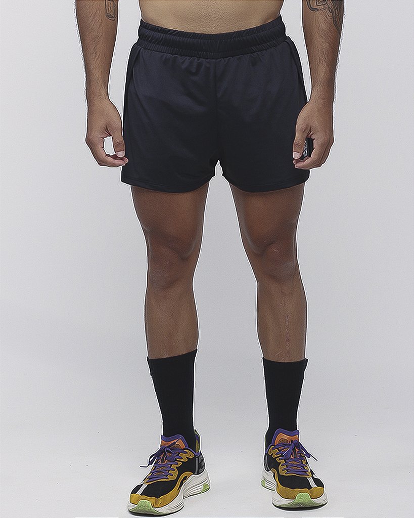 Short Masc Híbrido Running - Preto
