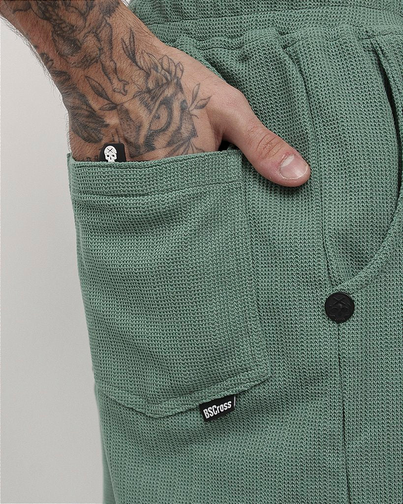 Short masc C/ Malha Trabalhada - Verde